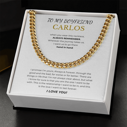 To My Boyfriend Cuban Link Chain