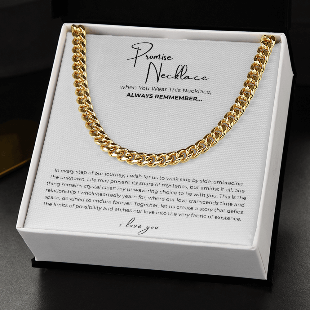 Promise Necklace Cuban Link Chain