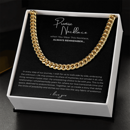 Promise Necklace Cuban Link Chain