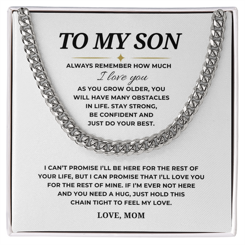 To My Son Cuban Link Chain