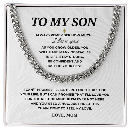 To My Son Cuban Link Chain