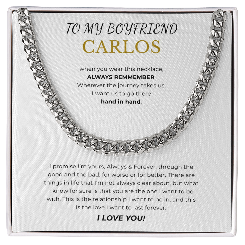 To My Boyfriend Cuban Link Chain