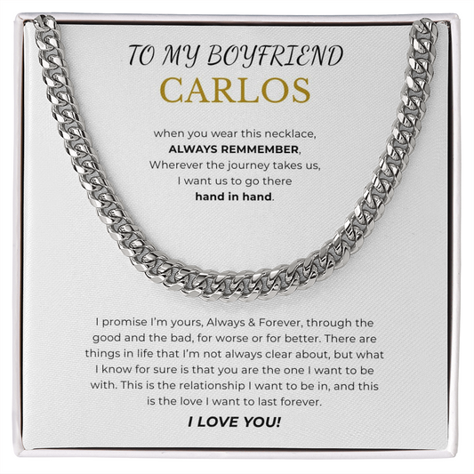 To My Boyfriend Cuban Link Chain