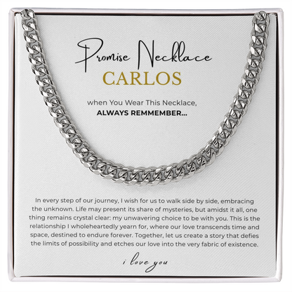 Personalized Promise Necklace Cuban Link Chain