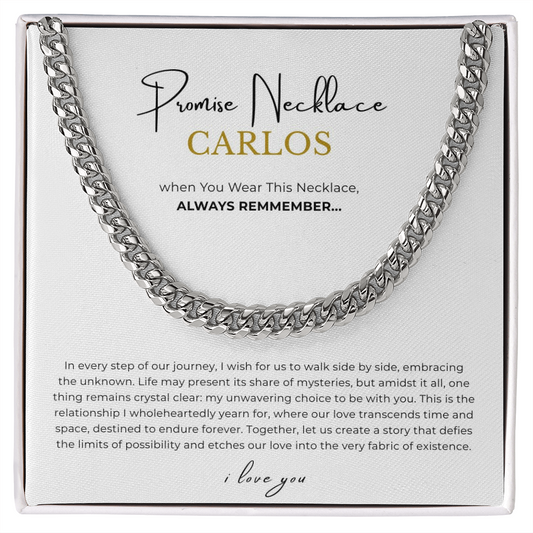 Personalized Promise Necklace Cuban Link Chain