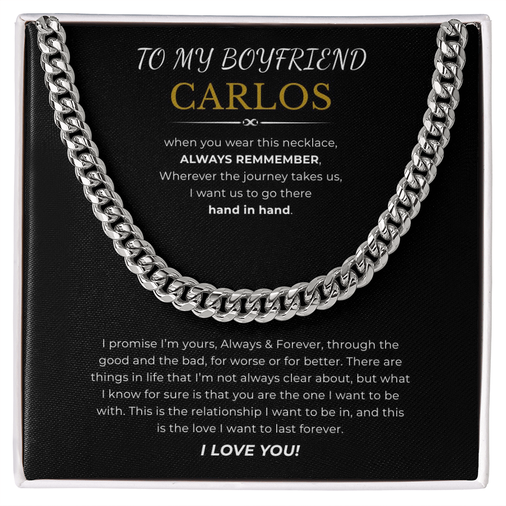 To My Boyfriend Cuban Link Chain