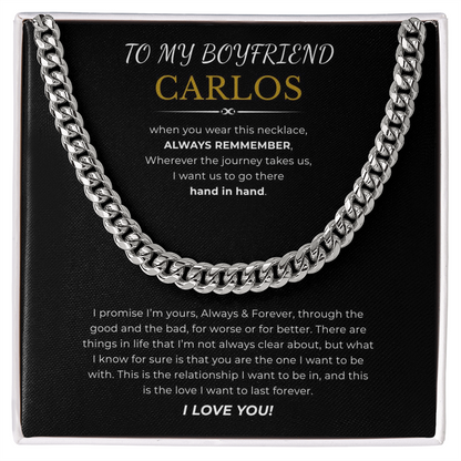 To My Boyfriend Cuban Link Chain