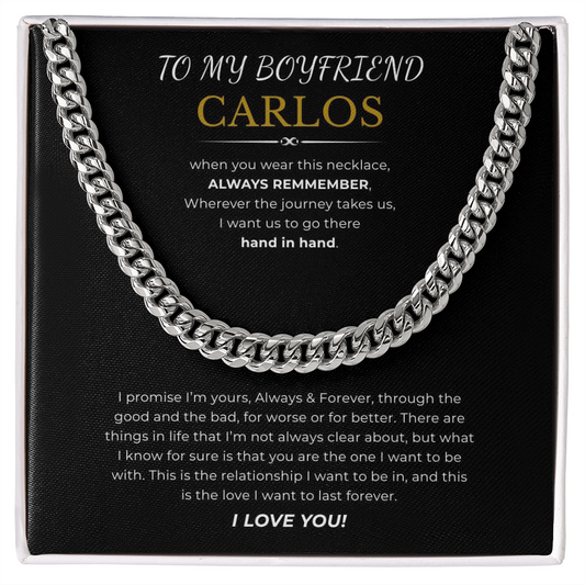 To My Boyfriend Cuban Link Chain