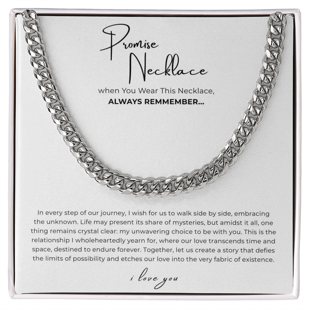 Promise Necklace Cuban Link Chain