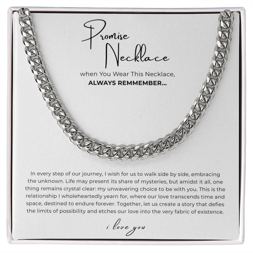 Promise Necklace Cuban Link Chain