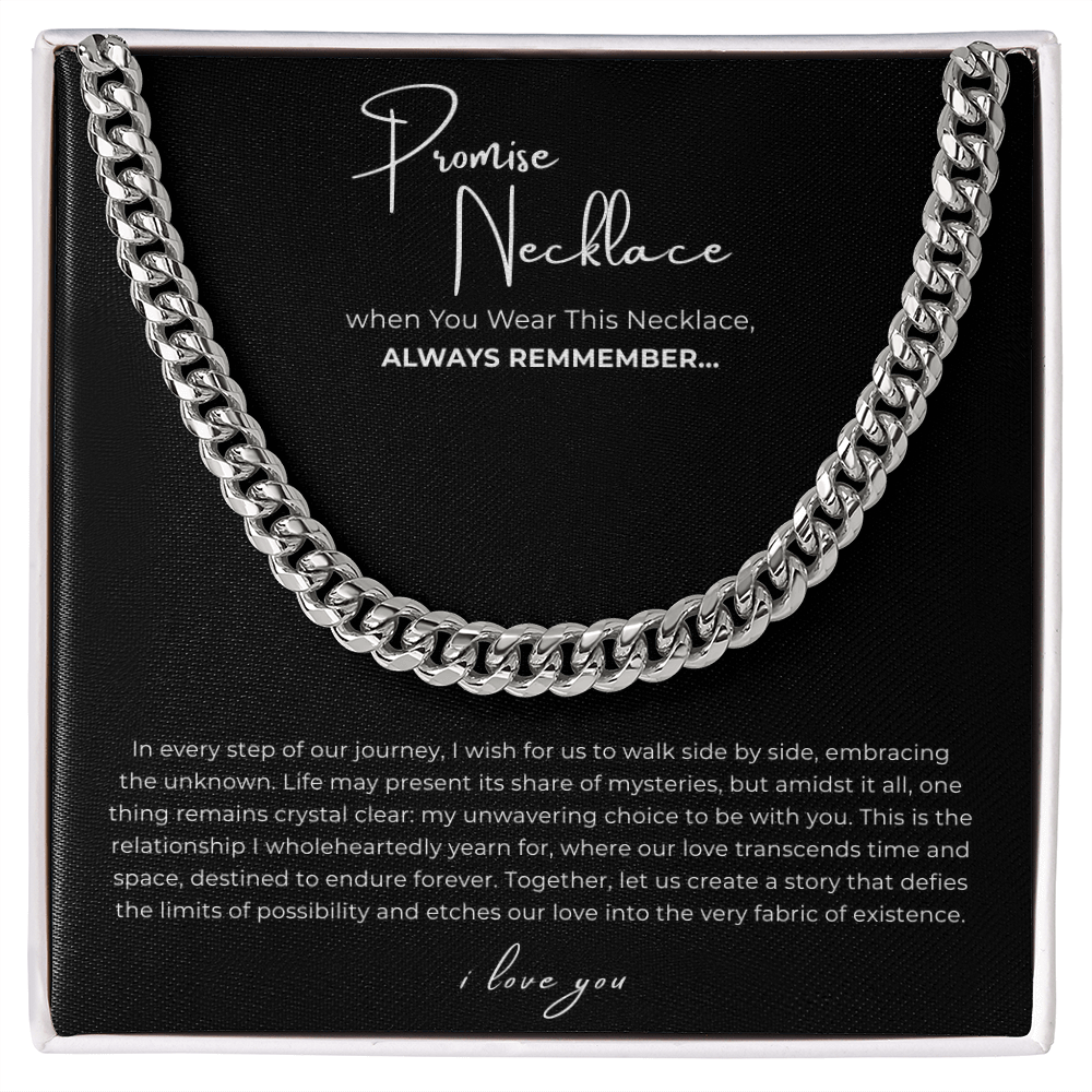 Promise Necklace Cuban Link Chain