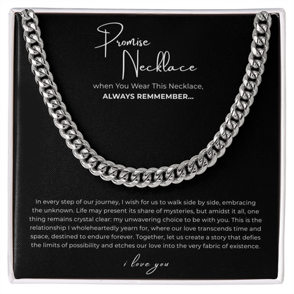 Promise Necklace Cuban Link Chain
