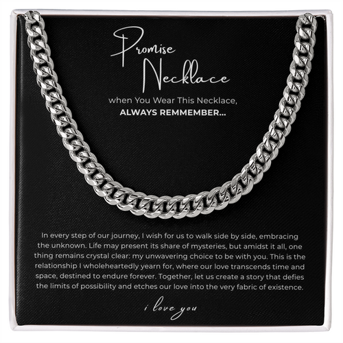 Promise Necklace Cuban Link Chain