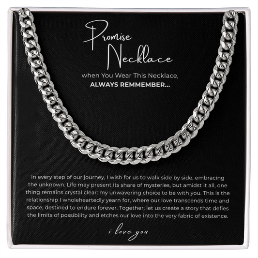 Promise Necklace Cuban Link Chain