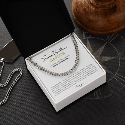 Personalized Promise Necklace Cuban Link Chain