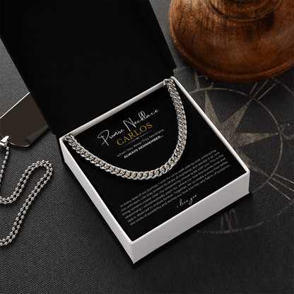 Personalized Promise Necklace Cuban Link Chain
