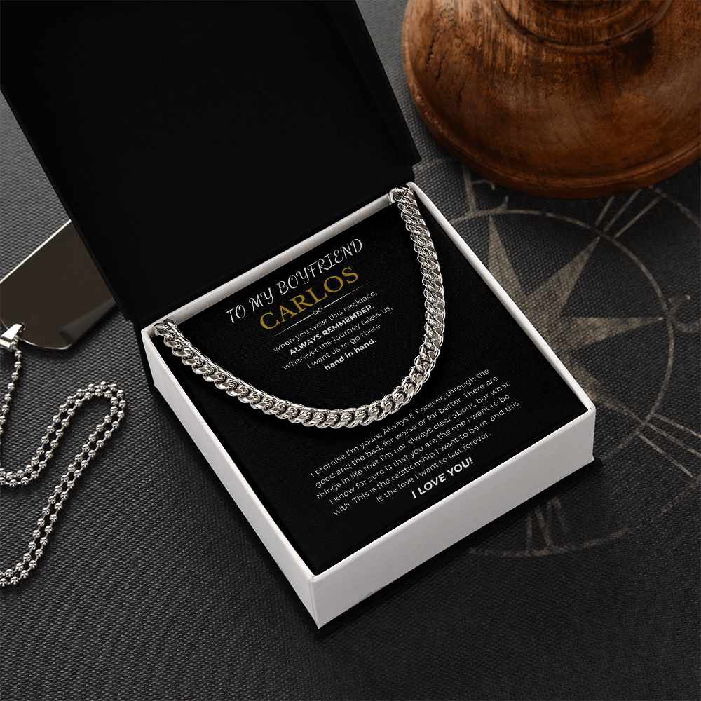 To My Boyfriend Cuban Link Chain