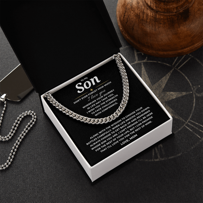 To My Son Cuban Link Chain