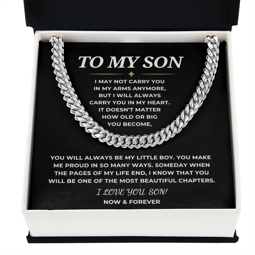 To My Son Cuban Link Chain