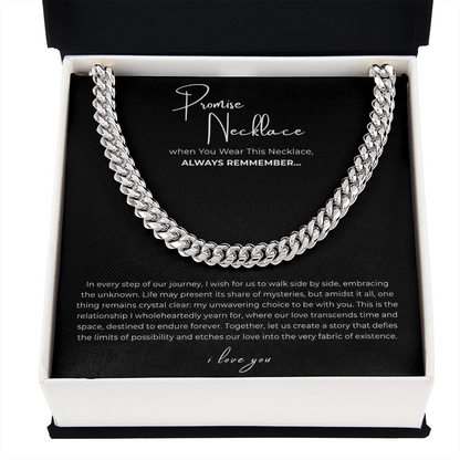 Promise Necklace Cuban Link Chain