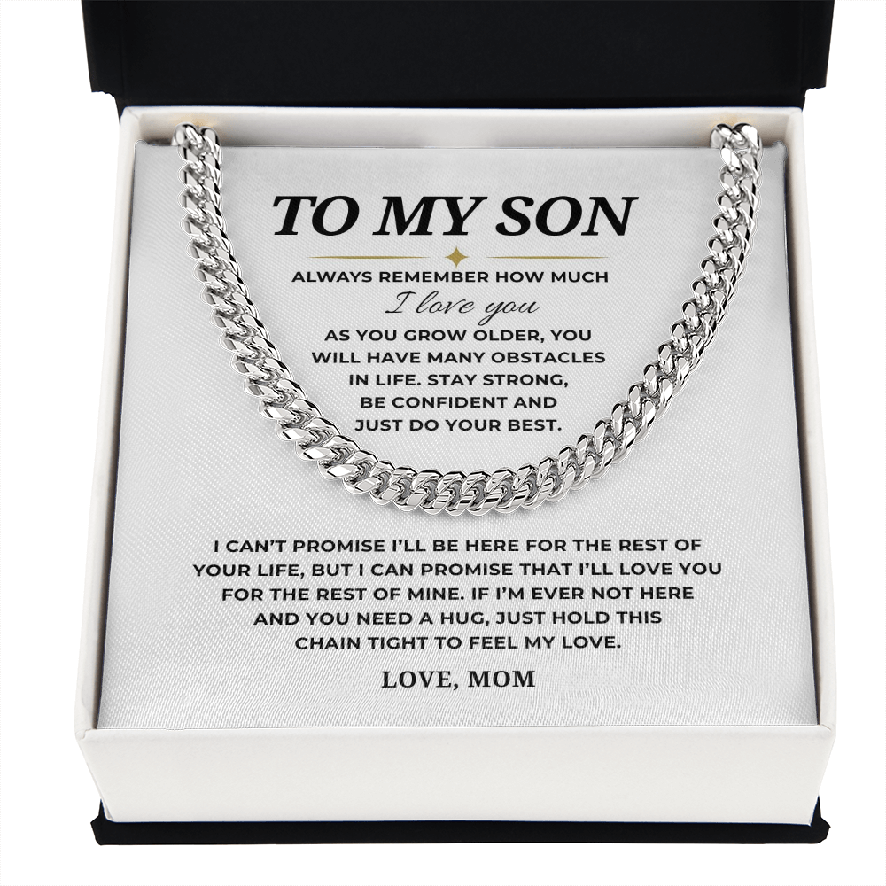 To My Son Cuban Link Chain