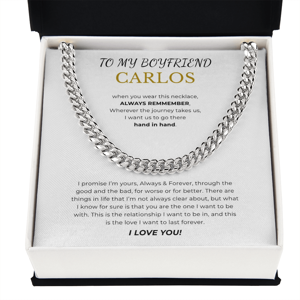 To My Boyfriend Cuban Link Chain