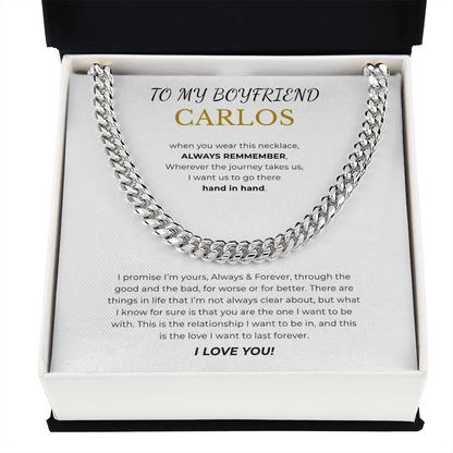 To My Boyfriend Cuban Link Chain