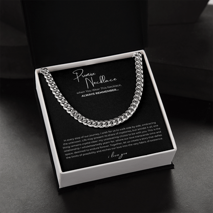 Promise Necklace Cuban Link Chain