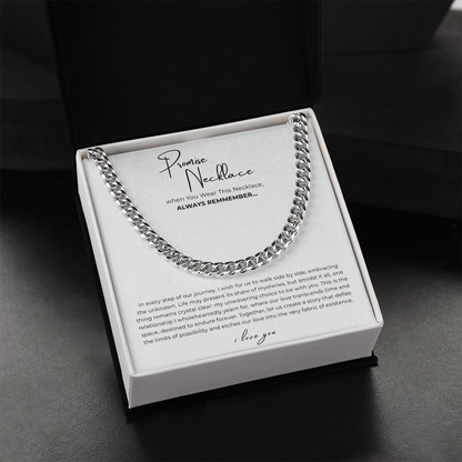 Promise Necklace Cuban Link Chain