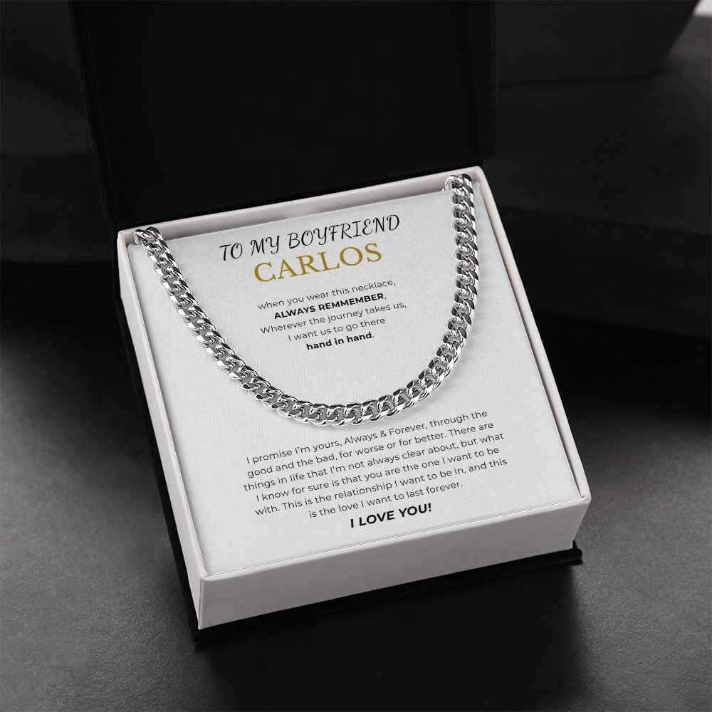To My Boyfriend Cuban Link Chain