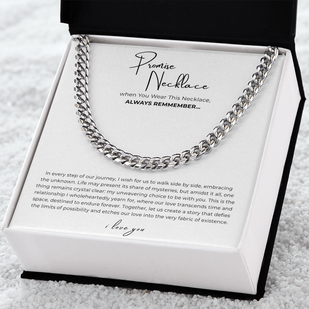 Promise Necklace Cuban Link Chain