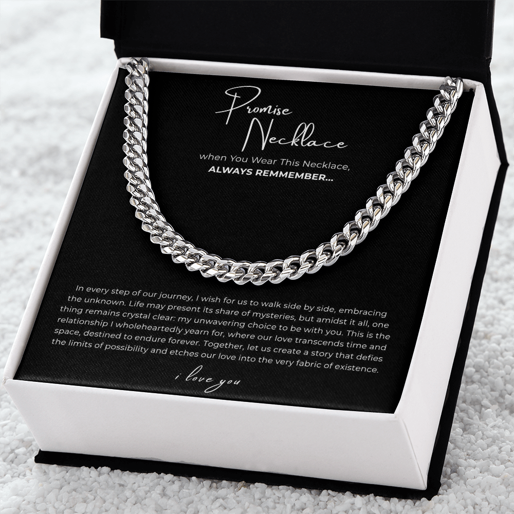 Promise Necklace Cuban Link Chain