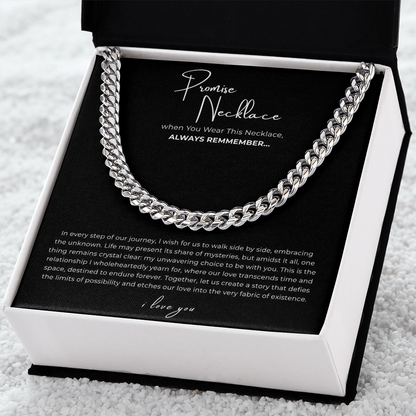 Promise Necklace Cuban Link Chain