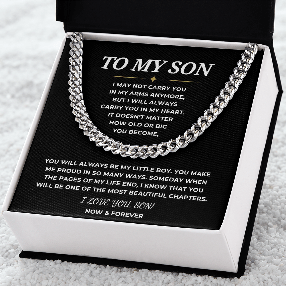 To My Son Cuban Link Chain