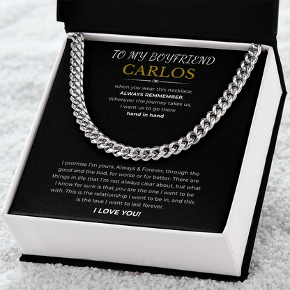 To My Boyfriend Cuban Link Chain