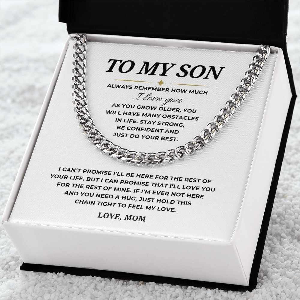 To My Son Cuban Link Chain