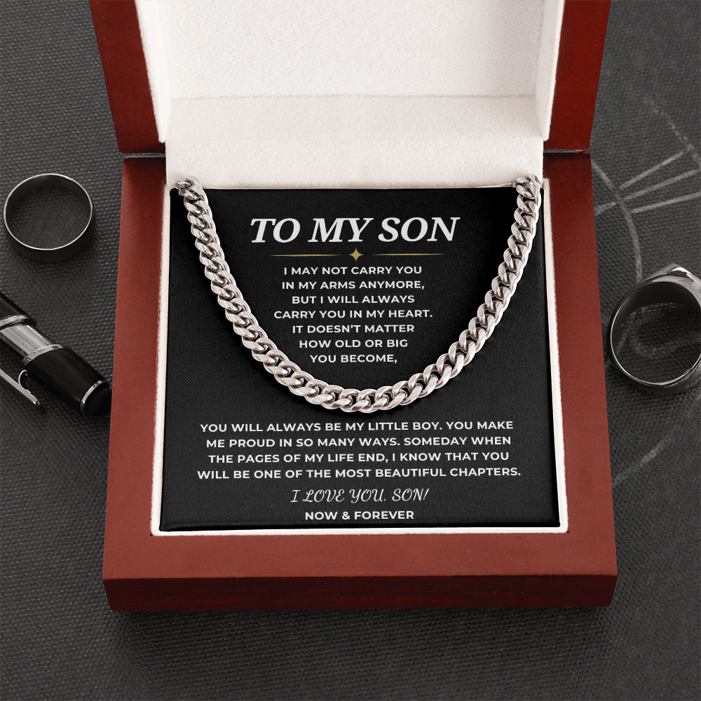 To My Son Cuban Link Chain