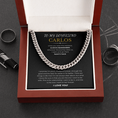 To My Boyfriend Cuban Link Chain
