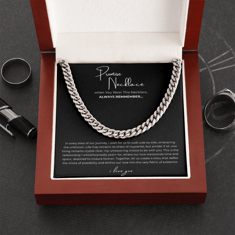 Promise Necklace Cuban Link Chain