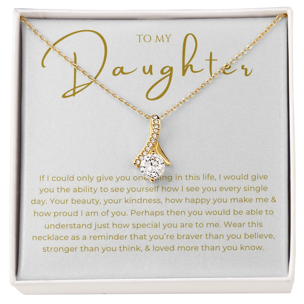 To My Daughter Interlocking Hearts Necklace
