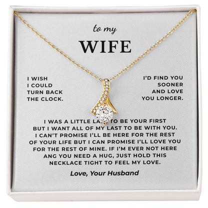 To My Wife Interlocking Hearts Necklace