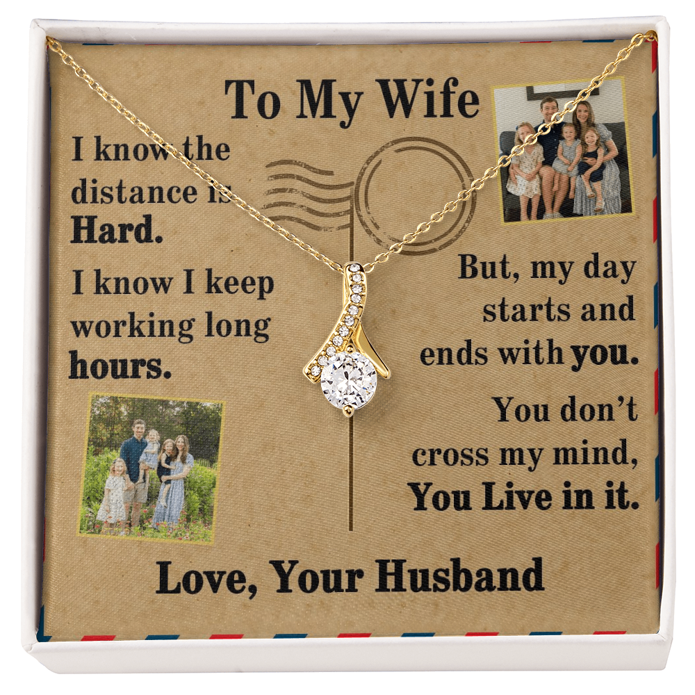 To My Wife Alluring Beauty Necklace With 2 Photos