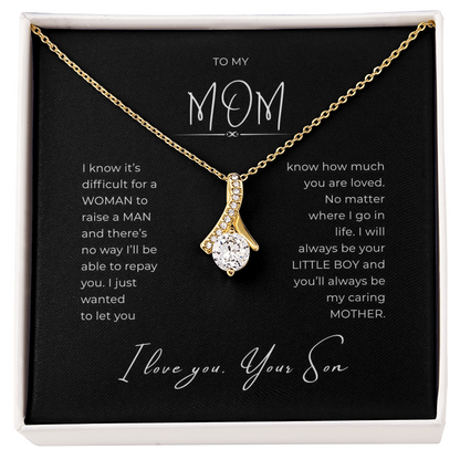 To My Mom Interlocking Hearts Necklace