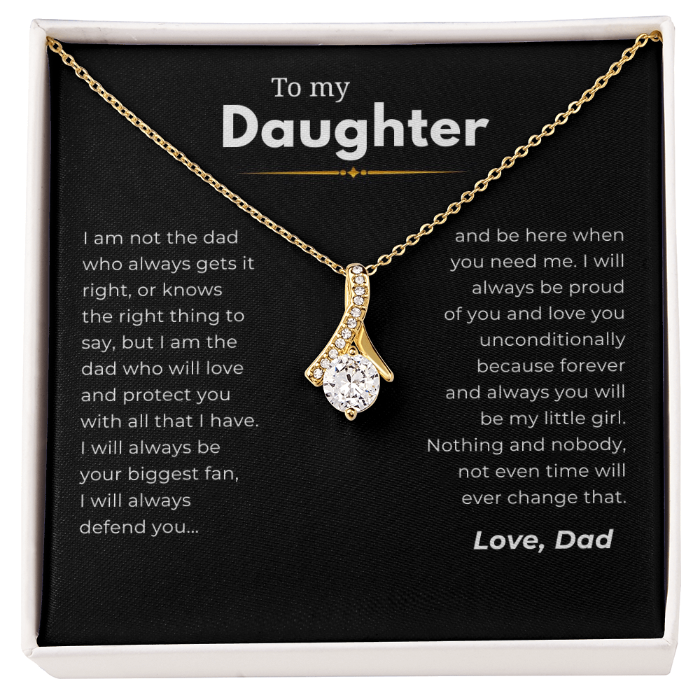 To My Daughter Interlocking Hearts Necklace