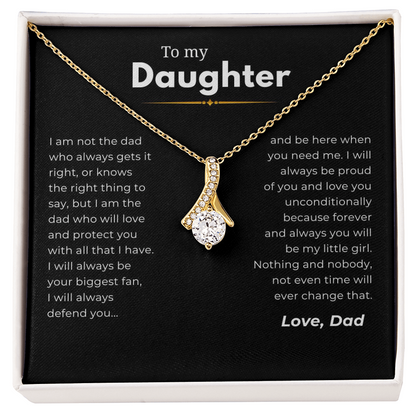 To My Daughter Interlocking Hearts Necklace