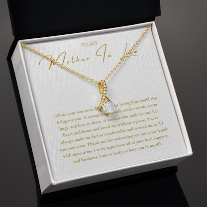 To My Mother In Law Interlocking Hearts Necklace