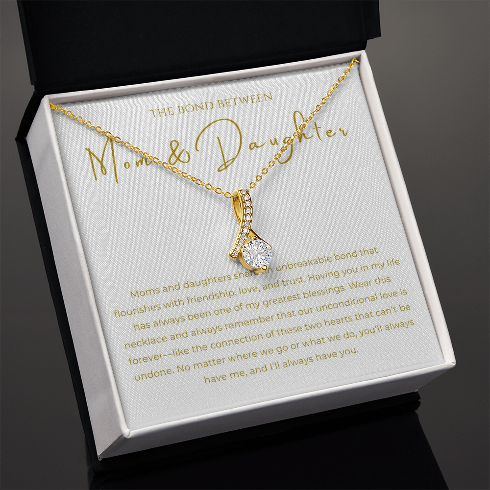 Mom & Daughter Interlocking Hearts Necklace