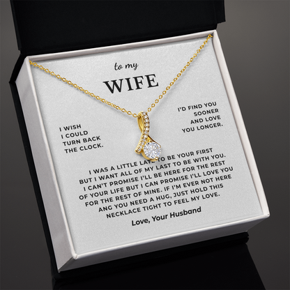 To My Wife Interlocking Hearts Necklace