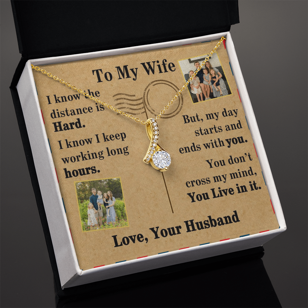 To My Wife Alluring Beauty Necklace With 2 Photos