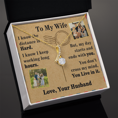 To My Wife Alluring Beauty Necklace With 2 Photos